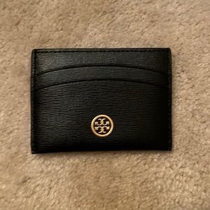 NEW Tori Burch Logo Black Card Holder